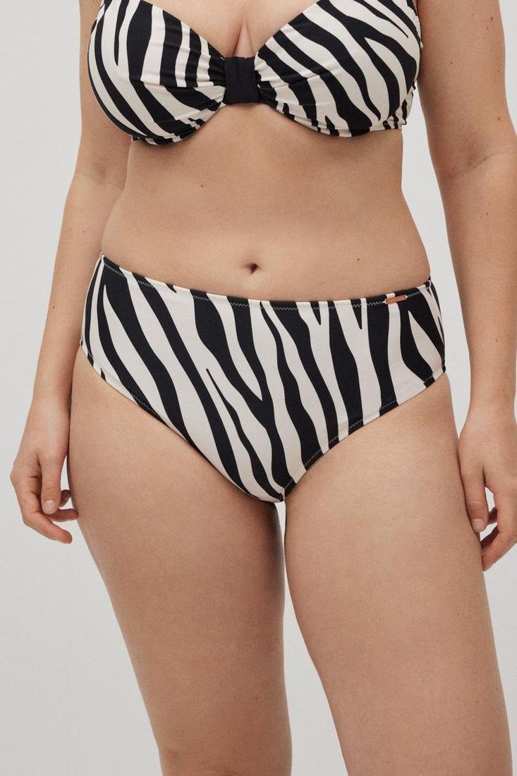 Braga Alta Reductora Bikini Estampado Cebra de Ysabel Mora. 83069