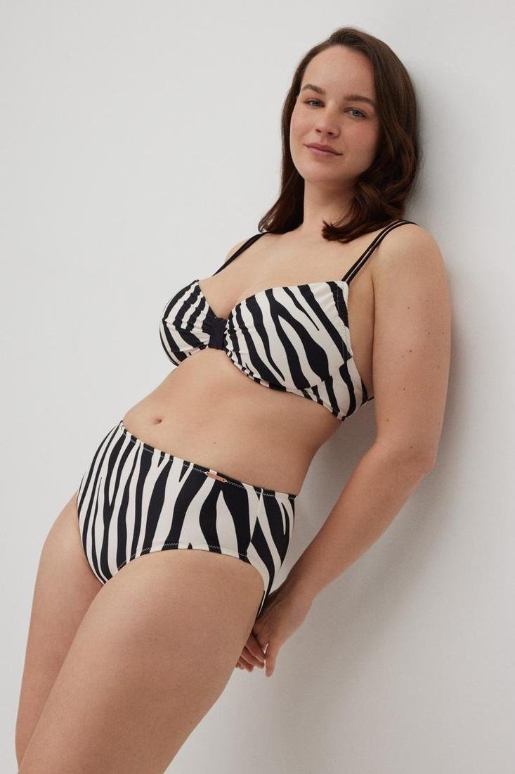 Braga Alta Reductora Bikini Estampado Cebra de Ysabel Mora. 83069 - Imagen 4